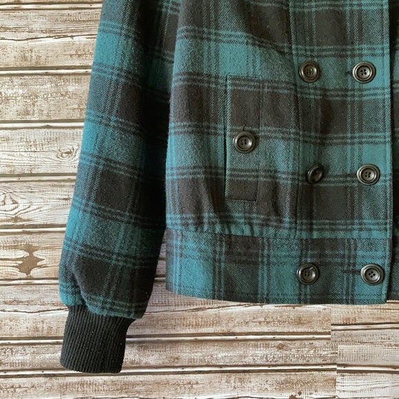 BDG Urban Outfitters Fur Collar Plaid Jacket - Picture 4 of 7
